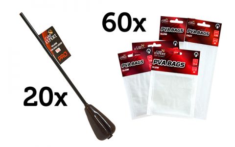 CARP EXPERT PRO PVA BAG ÓLOM 20DB-OS MEGASZETT AJÁNDÉK 60DB PVA BAG-EL