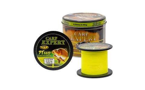 CARP EXPERT VLASEC V PLECHOVEJ DÓZE UV FLUO  ŽLTÝ 1000 M