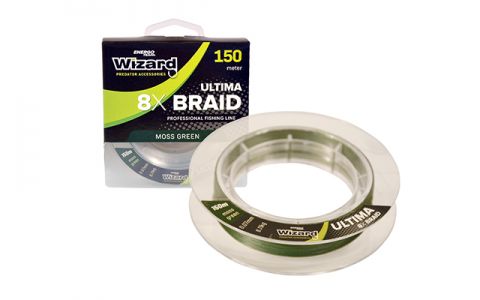 WIZARD ULTIMA 8X BRAID MOSS ZELENÁ PLETENÁ ŠNÚRA 150M WIZARD ULTIMA 8X BRAID MOSS ZELENÁ PLETENÁ ŠNÚRA 150M