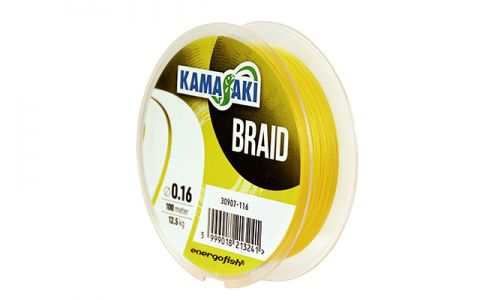 KAMASAKI BRAID YELLOW PLETENÁ ŠNÚRA 100M KAMASAKI BRAID YELLOW PLETENÁ ŠNÚRA 100M