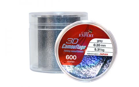CARP EXPERT NEO 3D CAMOUFLAGE SIVÁ + ČIERNA MONOFILNÁ ŠNÚRA CARP EXPERT NEO 3D CAMOUFLAGE SIVÁ + ČIERNA MONOFILNÁ ŠNÚRA