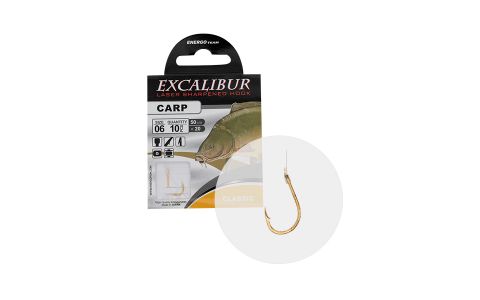 EXCALIBUR NAVIAZANÝ HÁČIK CARP CLASSIC GOLD EXCALIBUR NAVIAZANÝ HÁČIK CARP CLASSIC GOLD