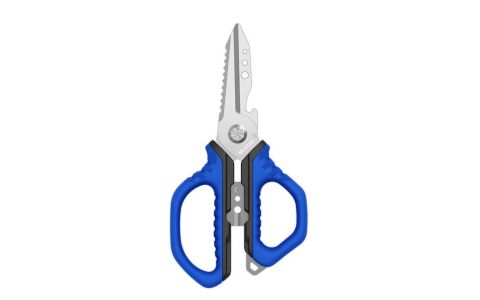 MUSTAD 7INCH, SCISSORS, 420 STAINLESS STEEL, FINE POLISHED BLUE