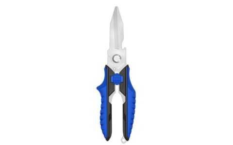 MUSTAD 8INCH HD 420 STAINLESS STEEL, SPRING ASSIST SCISSORS BLUE MUSTAD 8INCH HD 420 STAINLESS STEEL, SPRING ASSIST SCISSORS BLUE