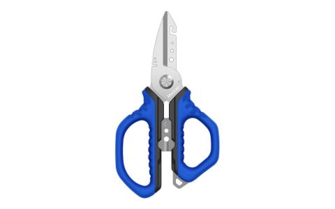 MUSTAD 6.5INCH SCISSORS, 420 STAINLESS STEEL, FINE POLISHED BLUE