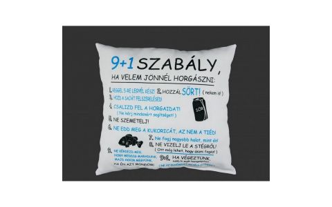 VANKÚŠ S MAĎARSKÝM NÁPISOM '9+1 SZABÁLY, HA VELEM JÖNNÉL HORGÁSZNI…'