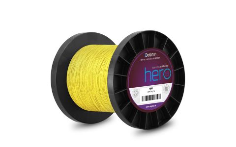Delphin HERO 8 / fluo žltá 0,14mm 9,5kg 1000m Delphin HERO 8 / fluo žltá 0,14mm 9,5kg 1000m