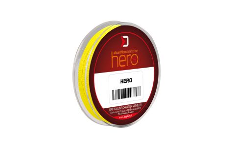Delphin HERO 4 / fluo žltá 0,18mm 12,3kg 15m Delphin HERO 4 / fluo žltá 0,18mm 12,3kg 15m