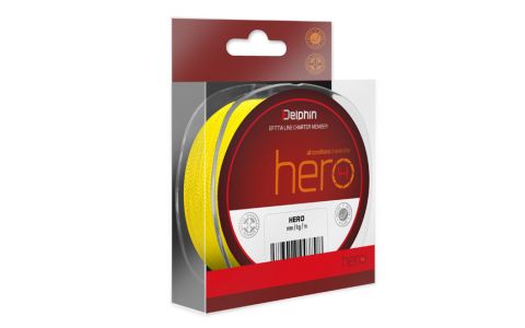 Delphin HERO 4 / fluo žltá 0,25mm 16,8kg 300m Delphin HERO 4 / fluo žltá 0,25mm 16,8kg 300m