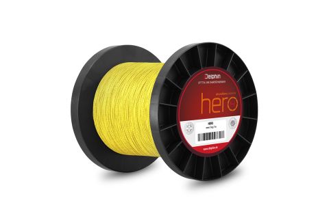 Delphin HERO 4 / fluo žltá 0,20mm 13,2kg 1000m Delphin HERO 4 / fluo žltá 0,20mm 13,2kg 1000m