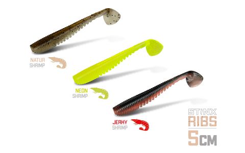 Umelá nástraha Delphin B! StinxRIBS Shrimp / 20ks 5cm / NEON Umelá nástraha Delphin B! StinxRIBS Shrimp / 20ks 5cm / NEON