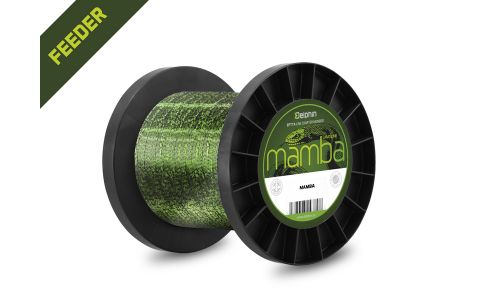 Delphin MAMBA Feeder / kamufláž 0,23mm 4,3kg 6000m Delphin MAMBA Feeder / kamufláž 0,23mm 4,3kg 6000m