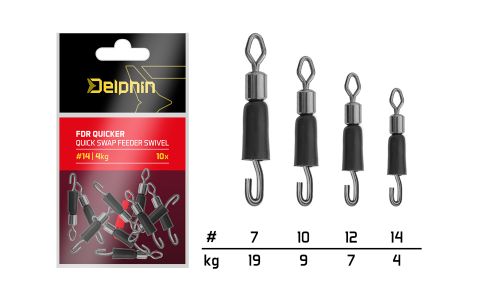 Rýchloobratlík s gumičkou Delphin FDR Quicker / 10ks #7/19kg Rýchloobratlík s gumičkou Delphin FDR Quicker / 10ks #7/19kg