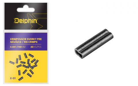 Krimpovacie svorky pre nadväzce / 20ks 1.0x2.2x8mm Krimpovacie svorky pre nadväzce / 20ks 1.0x2.2x8mm