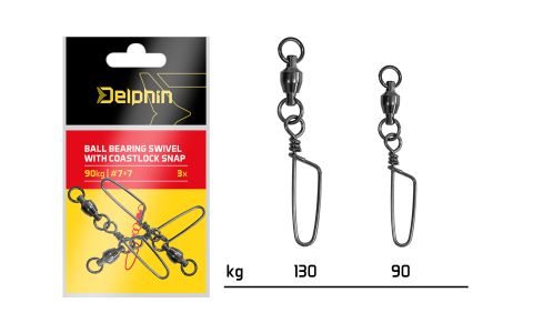 Ball bearing swivel with coastlock snap / 3ks 90kg Ball bearing swivel with coastlock snap / 3ks 90kg
