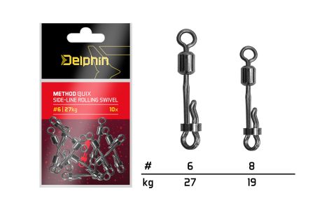 Rýchloobratlík s poistkou Delphin Method QuiX / 10 ks #6/27kg