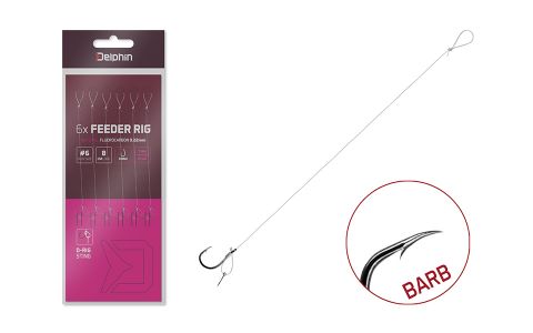 Nadväzec Delphin FLR D-rig / 6ks 8cm / 0,22mm / BARB #8 / Sting7mm Nadväzec Delphin FLR D-rig / 6ks 8cm / 0,22mm / BARB #8 / Sting7mm