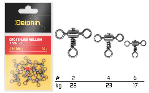 Cross-line rolling T swivel / 10 ks #2/28kg Cross-line rolling T swivel / 10 ks #2/28kg