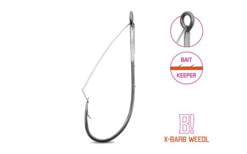 Háčik na čeburašku B! X-BARB WEEDL / 8ks 3/0