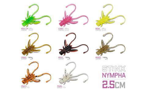 Umelá nástraha Delphin B! Stinx NYMPHA / 20ks 2.5cm / NEON
