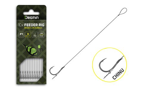 Feedrový nadväzec Delphin Braided Sting / 10ks 8cm/0,14mm/Chinu #8/7mm Feedrový nadväzec Delphin Braided Sting / 10ks 8cm/0,14mm/Chinu #8/7mm