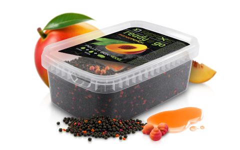 Pellet box Delphin Reaxe READY&amp;GO Mango-Broskyňa/400g