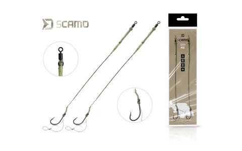 Nadväzec Delphin sCAMO Skin rig / 2ks 20cm/25lbs/#6 Nadväzec Delphin sCAMO Skin rig / 2ks 20cm/25lbs/#6