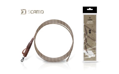 Nadväzec Delphin sCAMO Leadcore + PinC WOODZ / 3ks 1m