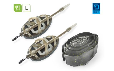 Sada krmítok s formičkou Delphin Method QUIX Reaxe 2+1 L 40g Sada krmítok s formičkou Delphin Method QUIX Reaxe 2+1 L 40g