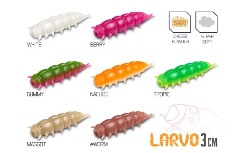 Umelá nástraha Delphin LARVO Cheese / 15ks 3cm / TROPIC Umelá nástraha Delphin LARVO Cheese / 15ks 3cm / TROPIC