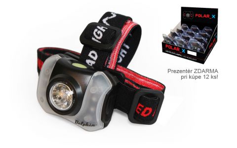 Čelová lampa Delphin POLAR_X 5+4 LED/3xAAA