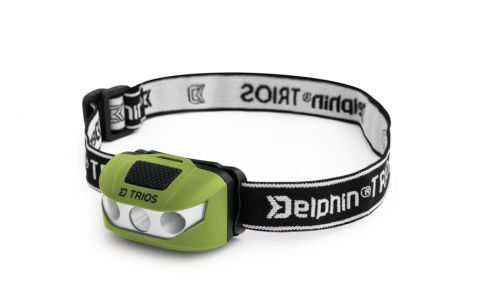 Čelová lampa Delphin TRIOS 1W/60lm/2xAAA