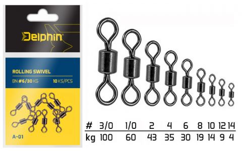 Rolling Swivel A-01/10ks BN/2