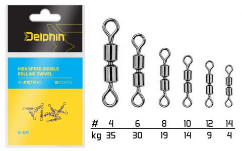 Hi speed double rolling swivel A-04 BN/14