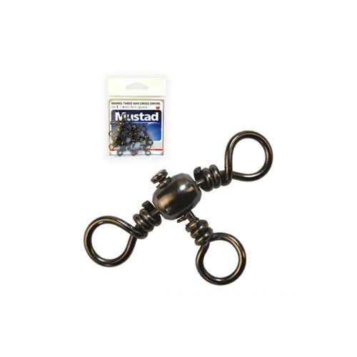 MUSTAD BARREL THREE WAY CROSS SWIVEL TROJCESTNÝ OTOČNÝ KĹB