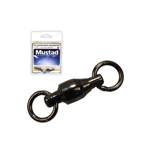 MUSTAD GUĽÔČKOVÝ OBRATLÍK SO ZVÁRANÝM KRÚŽKOM BLACK NICKEL