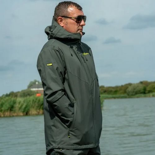 RIDGEMONKEY APEAREL THERMAPRO WATERPROOF SHELL COAT GREEN NEPREMOKAVÁ PLÁŠTENKA