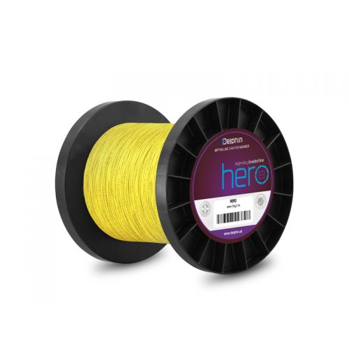 Delphin HERO 8 / fluo žltá 0,30mm 21,4kg 1000m