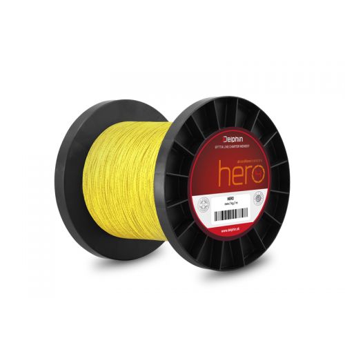 Delphin HERO 4 / fluo žltá 0,16mm 10,0kg 1000m