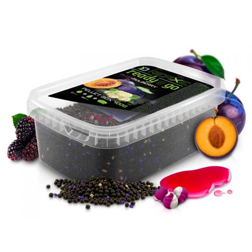 Pellet box Delphin Reaxe READY&amp;GO Slivka-Moruša/400g+120ml booster+10 waft