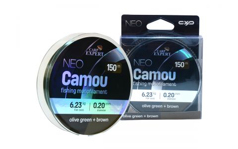 CARP EXPERT NEO CAMOU OLIVOVOZELENÁ + HNEDÁ MONOFILNÁ ŠNÚRA