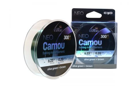 CARP EXPERT NEO CAMOU OLIVOVOZELENÁ + HNEDÁ MONOFILNÁ ŠNÚRA