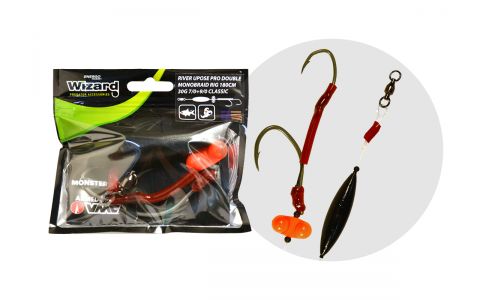 WIZARD MONSTER RIVER UPOSE PRO DOUBLE MONOBRAID RIG