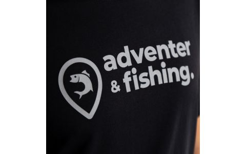 ADVENTER &amp; FISHING TRIČKO S KRÁTKYM RUKÁVOM BLACK