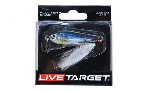 LIVETARGET FLUTTER SHAD KOVOVÁ NÁSTRAHA S TRBLIETKAMI