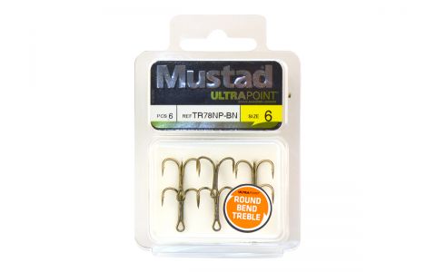 MUSTAD NP ROUND BEND TREBLE HOOK TROJHÁČIK
