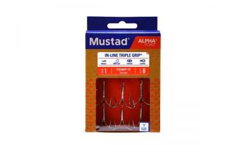 MUSTAD IN-LINE TRIPLE GRIP® TITAN STEEL TROJHÁČIK