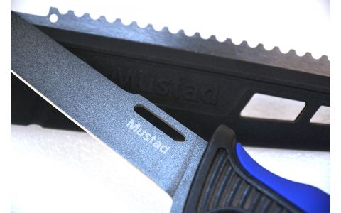 MUSTAD 9inch 4116 STAINLESS STEEL FILLET KNIFE - PTFE NON-STICK COATING BLUE