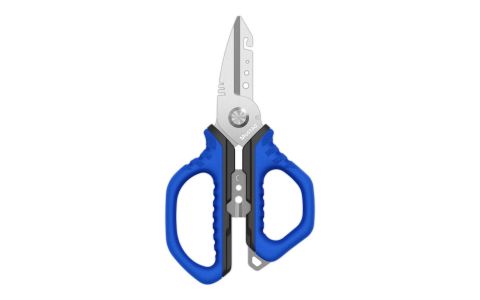 MUSTAD 6.5INCH SCISSORS, 420 STAINLESS STEEL, FINE POLISHED BLUE