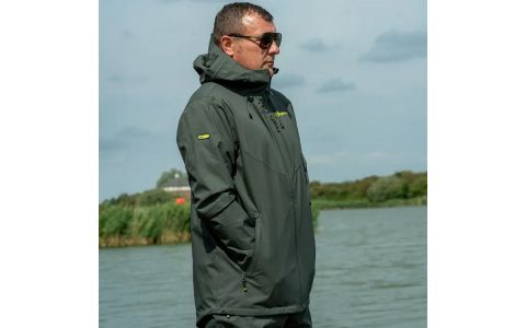 RIDGEMONKEY APEAREL THERMAPRO WATERPROOF SHELL COAT GREEN NEPREMOKAVÁ PLÁŠTENKA